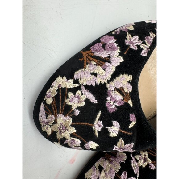 White House Black Market Womens Embroidered Goth Heeled Sandals Size 7M Black - Picture 5 of 11